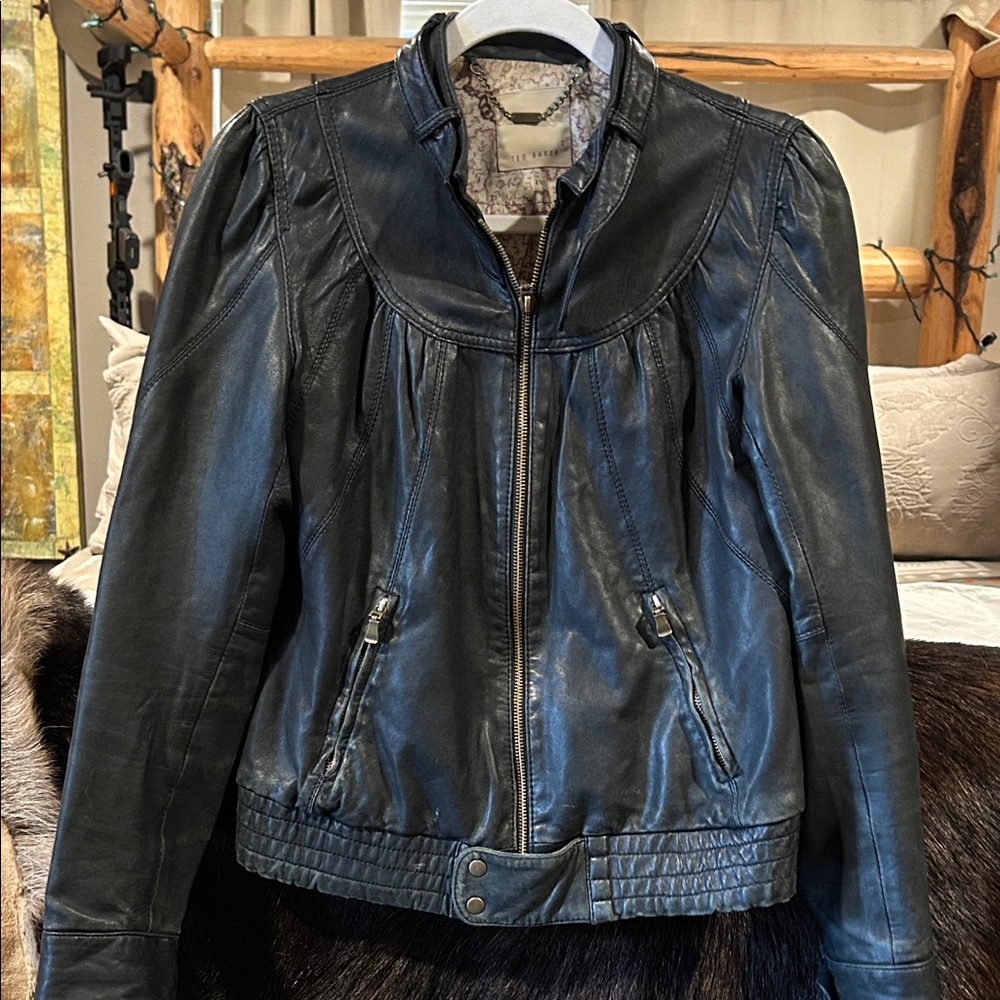 Ted Baker Black Leather Jacket